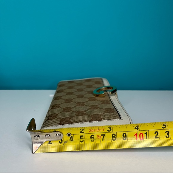 Gucci GG Monogram Cream Canvas & Leather Bifold Long Wallet - Picture 15 of 16